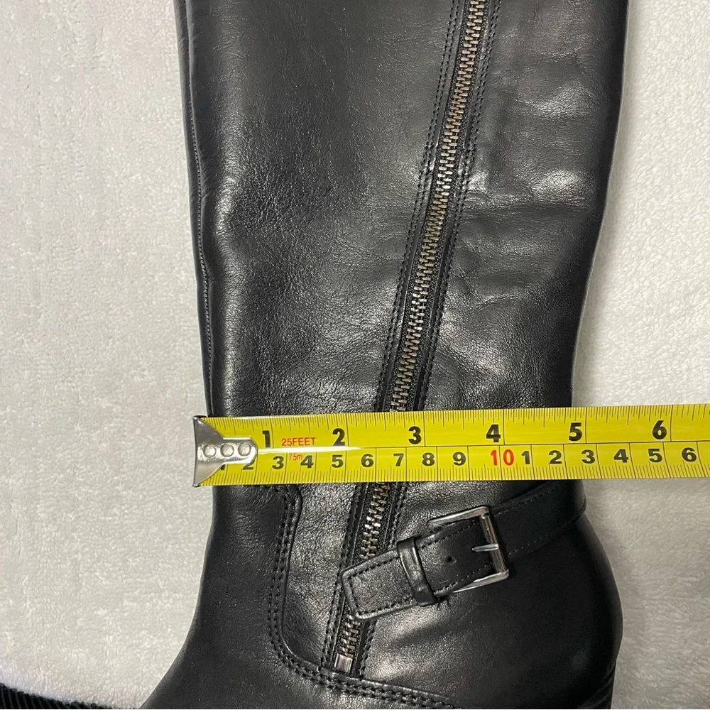Ecco Black Leather Boots Women Size US 8-8 1/2 (39) - Picture 15 of 16